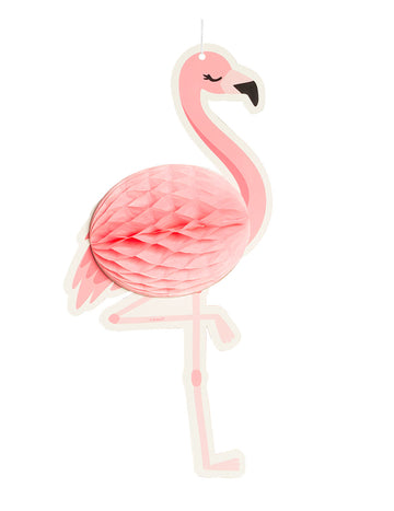 Flamingo voštinové závěsné světlo 27 x 14 cm papírová dekorace