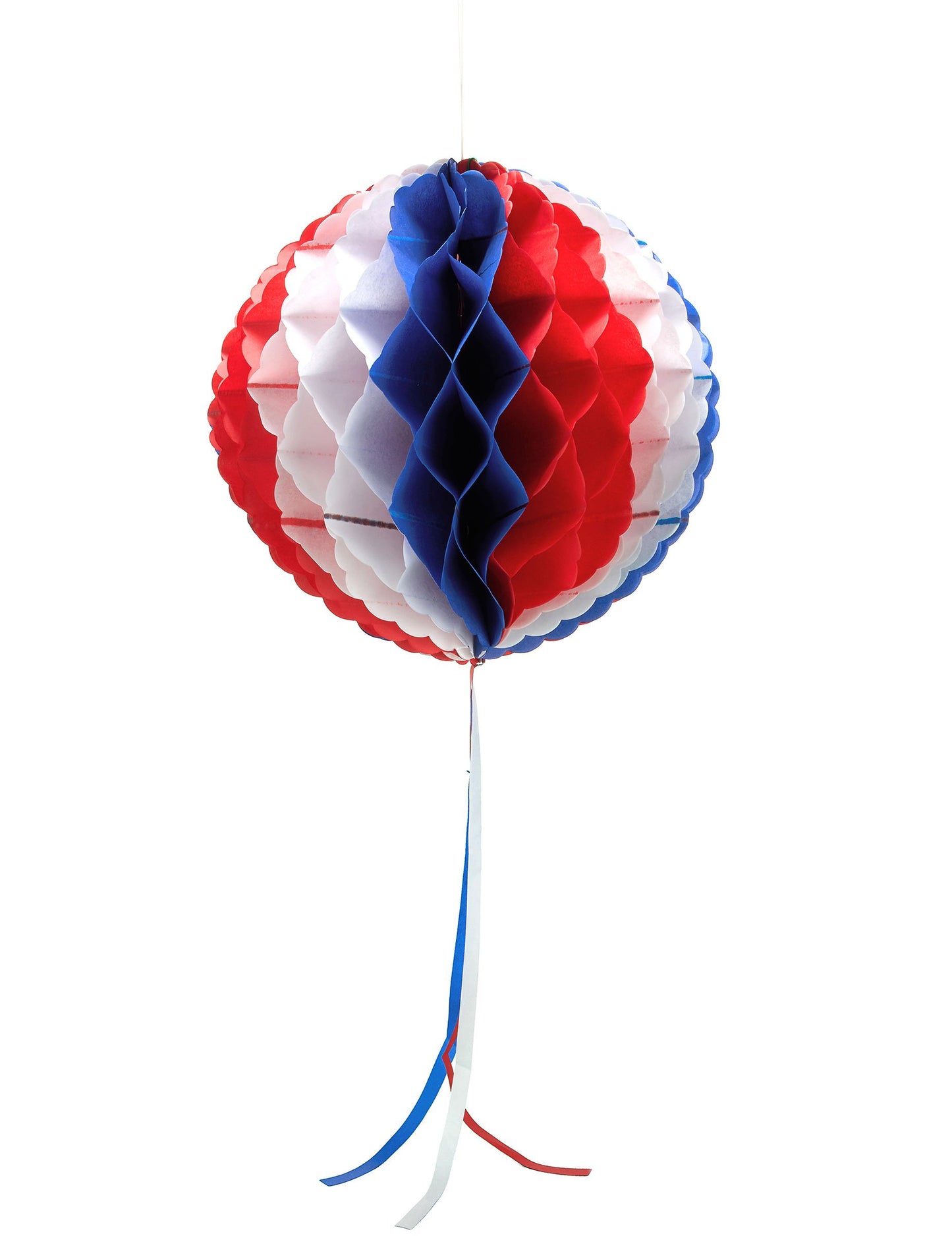 Tříbarevný závěs s voštinovou kuličkou 30 cm