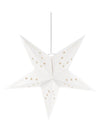 Suspension étoile pour décoration de fête blanche avec motifs dorés