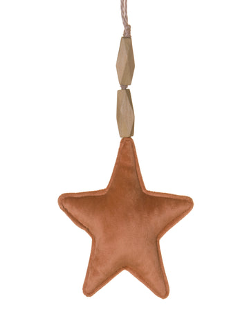 Závěsná lampa s hvězdou z terakotového sametu 15 cm