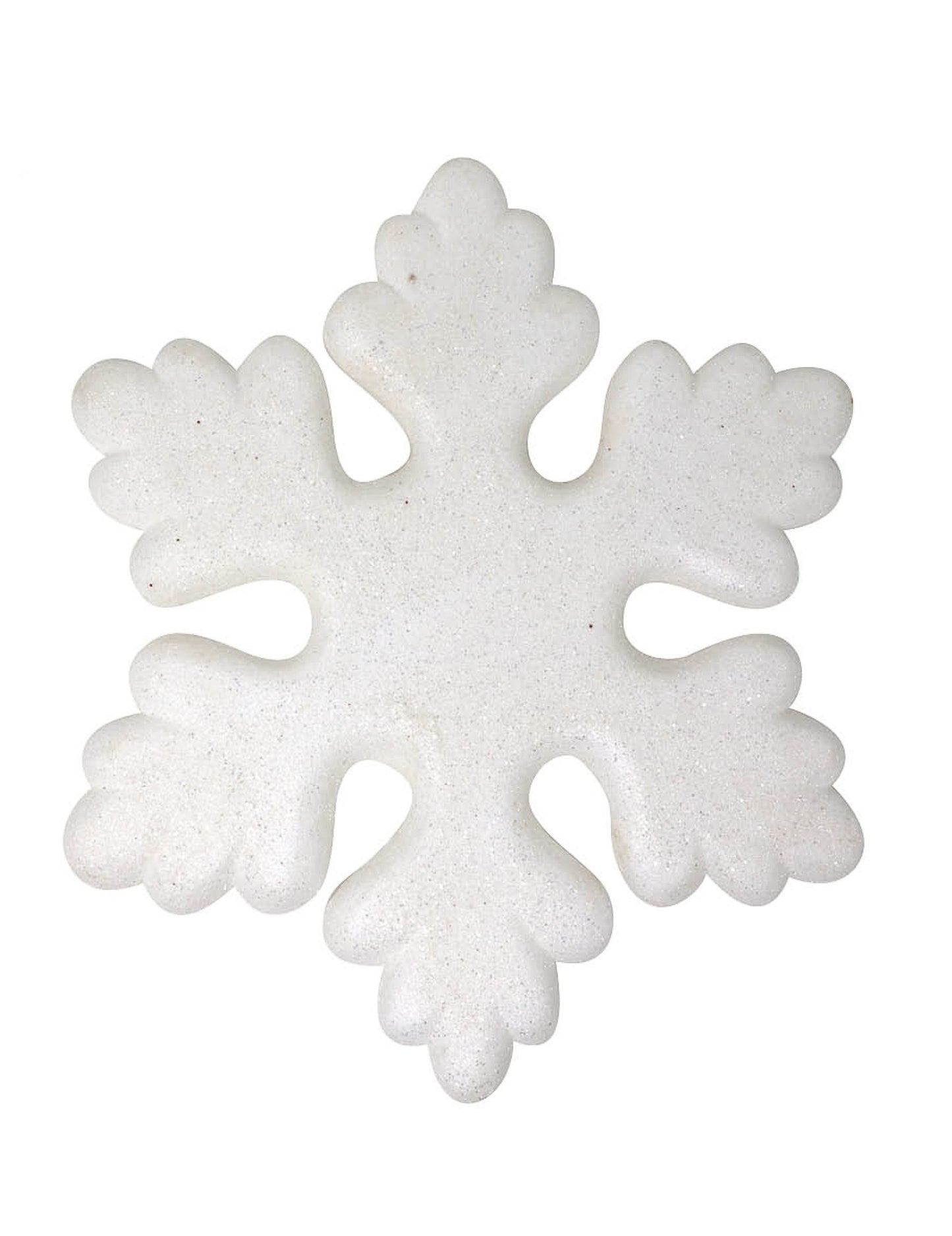 Bílé třpytivé sněhové vločky závěsné světlo 38 cm