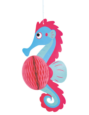 Voštinové zavěšení mořského koníka 27 cm narozeninová dekorace mořské panny