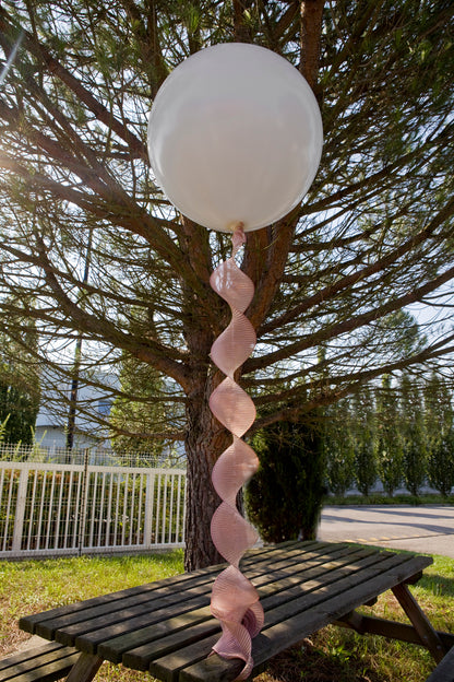 Lesklá ozbrojená skládaná stuha z růžového zlata 12 cm x 2,5 m pro svatbu