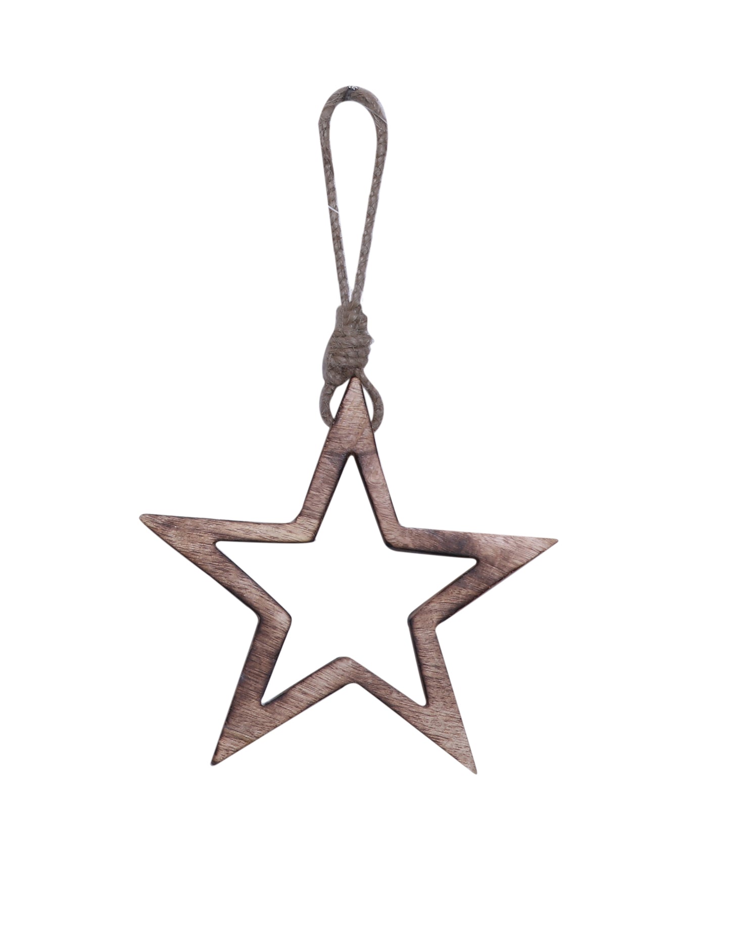 Závěs pro dřevěný hvězdicový strom 15 cm přírodní dekorace
