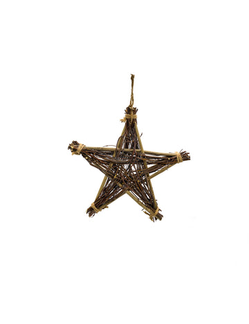 Přívěsek hvězda Větvička 36 cm v přírodní bříze