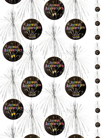 Kaskádové závěsy Ohňostroje k narozeninám 180 cm