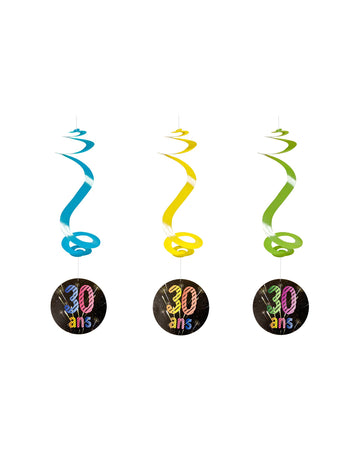 4 spirálové závěsy 30 let ohňostrojů 60 cm