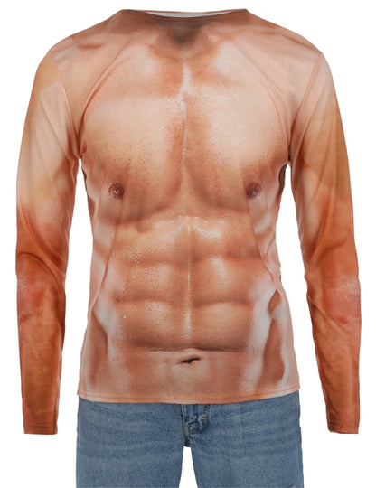 Vue de face du T-shirt muscles pour adulte