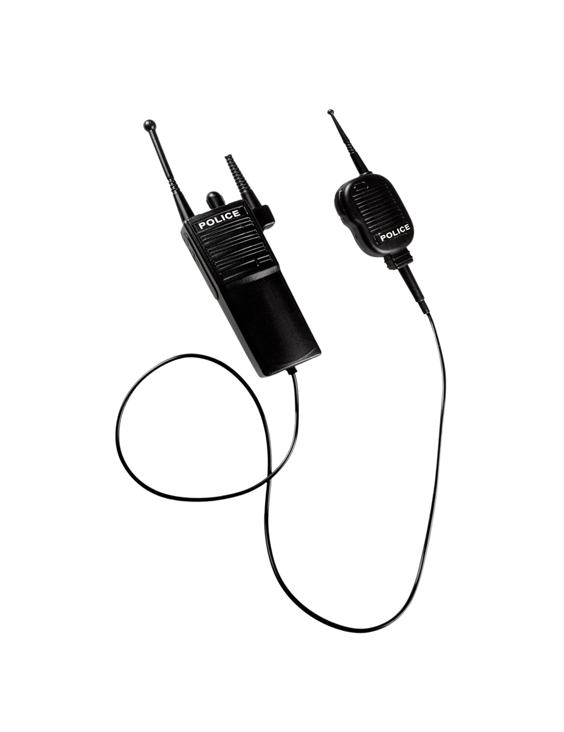 Détail du micro filaire du talkie walkie de policier pour enfant