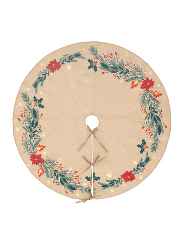 Podložka na strom vánoční hvězda 90 cm béžový polyester