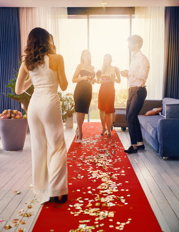 Červený koberec 60 x 450 cm