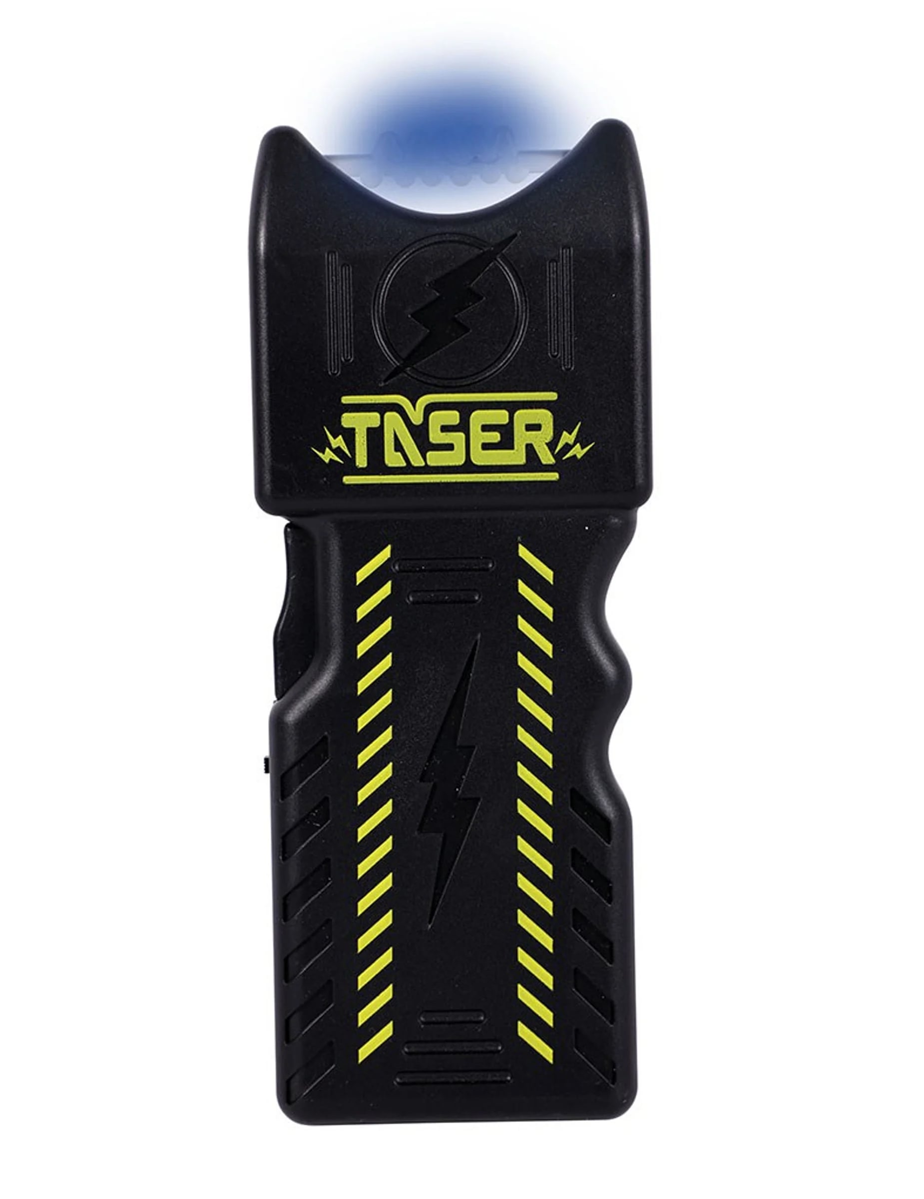 Détail de l'effet lumineux bleu du Taser factice de SWAT