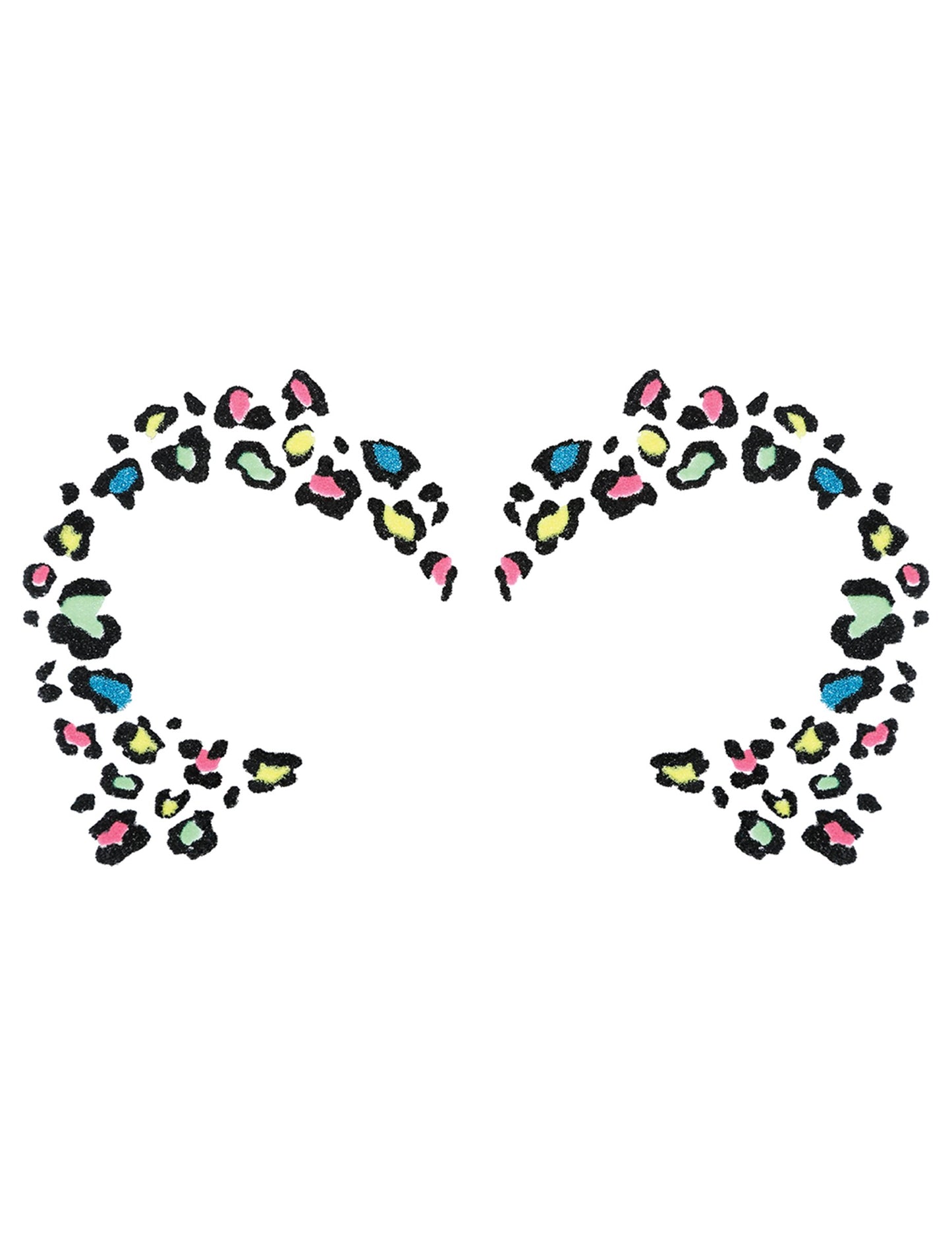 Třpytivé tetování vícebarevného leoparda