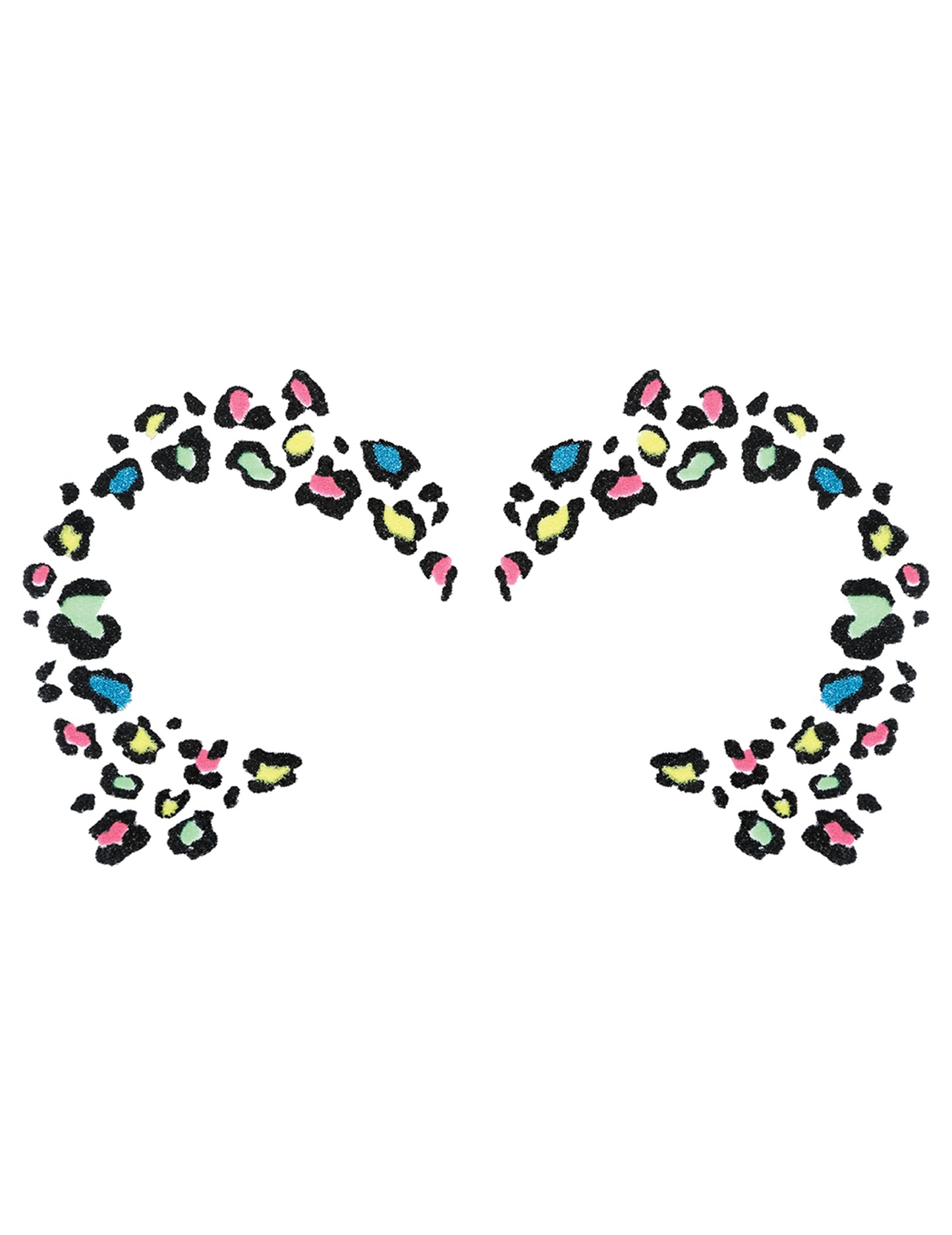 Třpytivé tetování vícebarevného leoparda