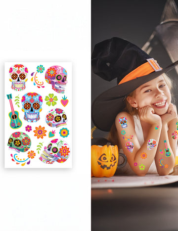 Barevné tetování Dia de los Muertos