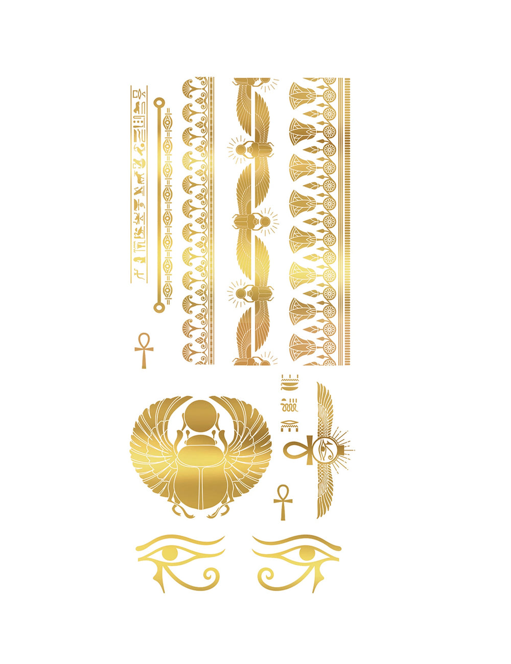 Détail des motifs de la planche du Tatouages Egyptiens pour adulte