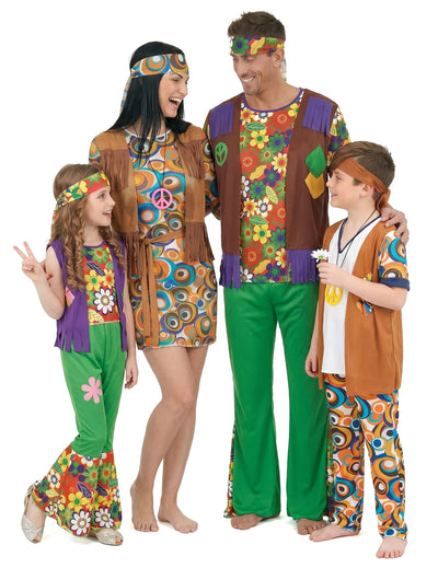 Hippie-Familienkostüm