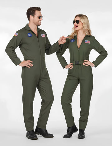 Kostým pilota letadla pro muže a ženy