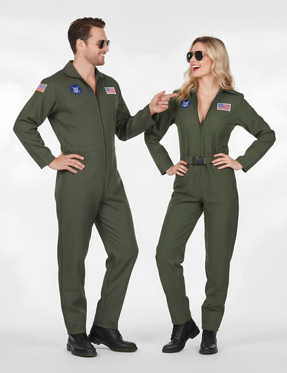 Kostým pilota letadla pro muže a ženy