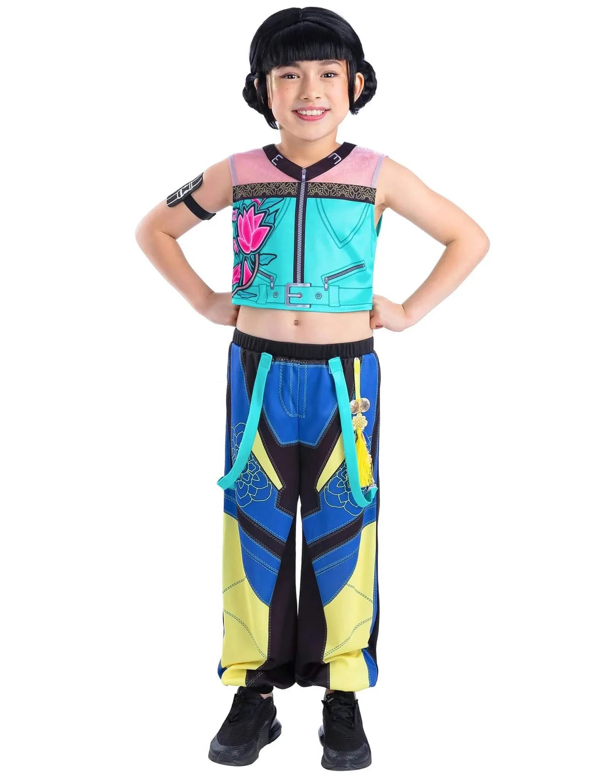 Sada kostýmu a paruky Zoey Kpop Demon Hunter™ pro dívku