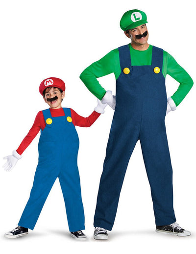 Párový kostým Luigi™ a Mario™ otec a syn
