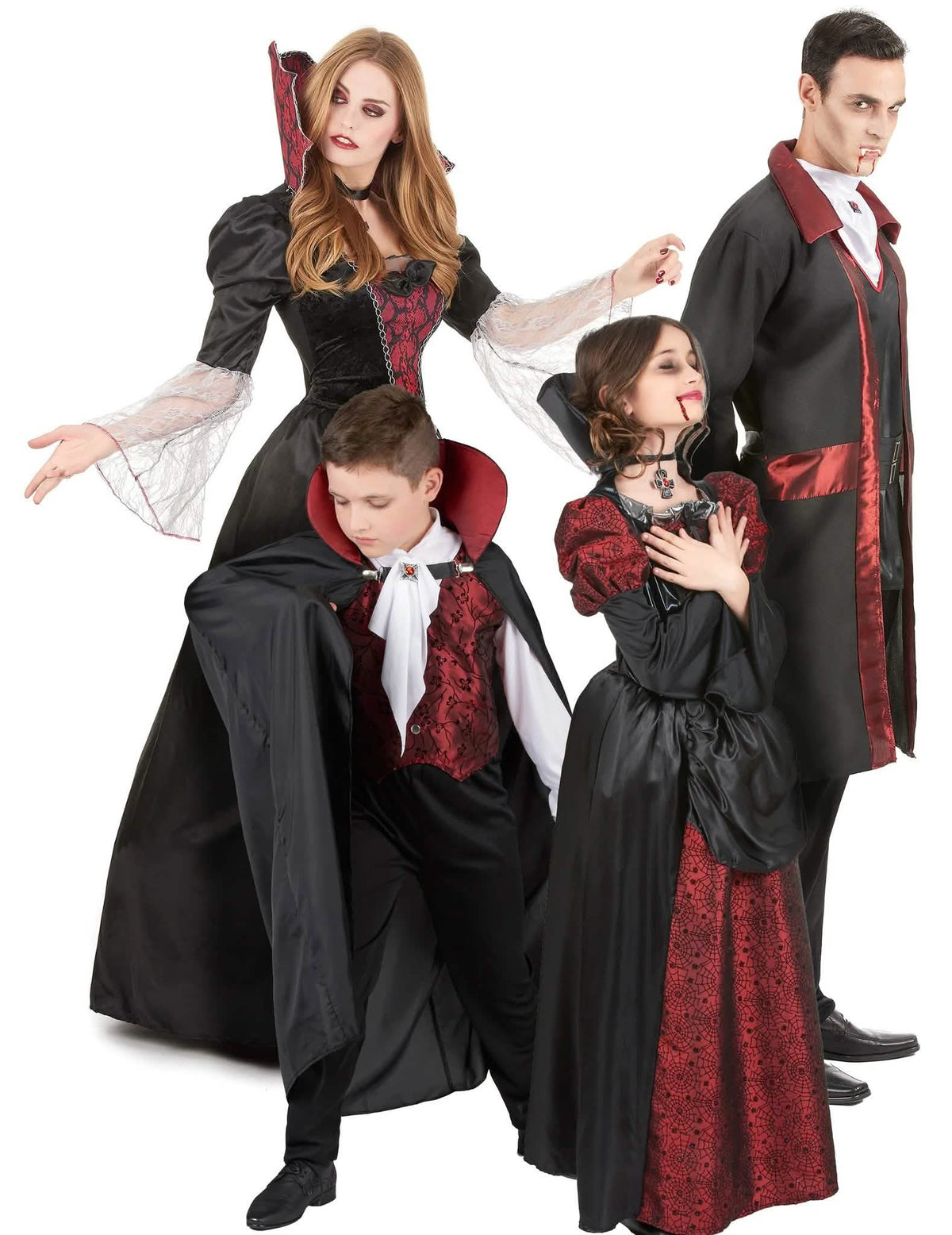Rodinný barokní upírský kostým na Halloween