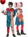 Dětský párový klaunský kostým barevný Halloween