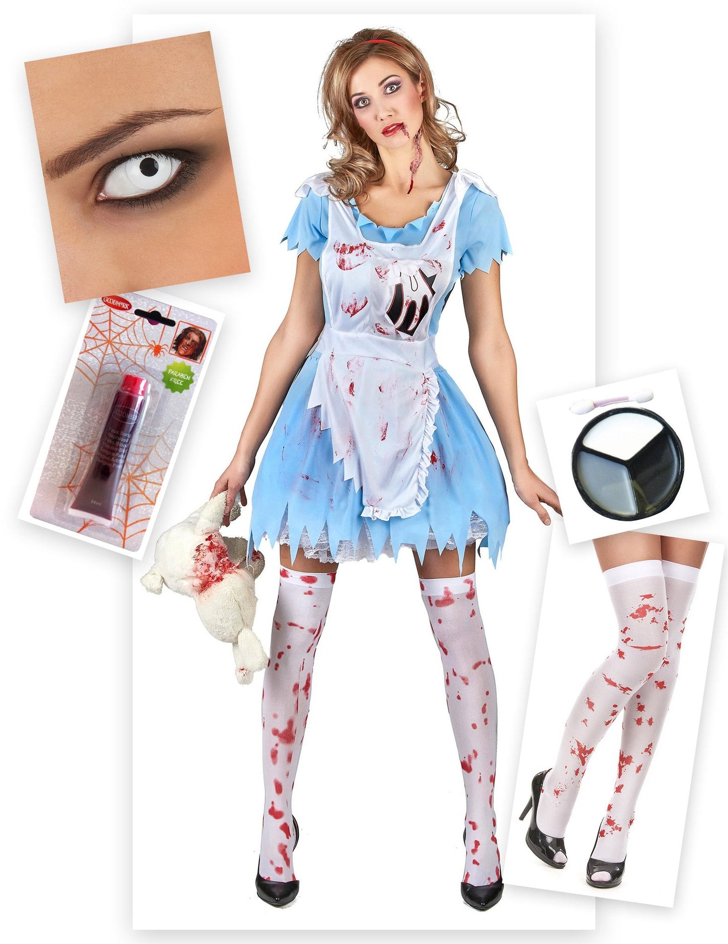 Alice-Zombie-Frauenkostüm für Halloween