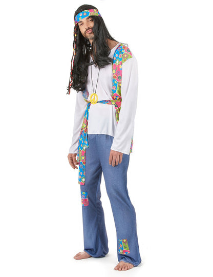Buntes Hippie-Paar-Kostüm für Erwachsene