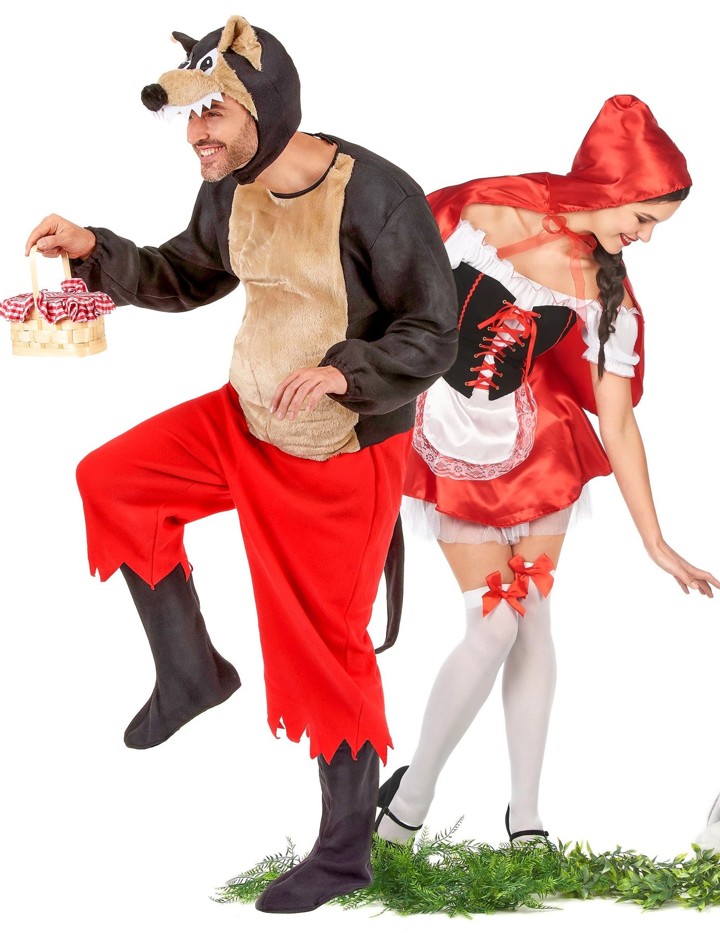 Rotkäppchen- und böser Wolf-Paarkostüm