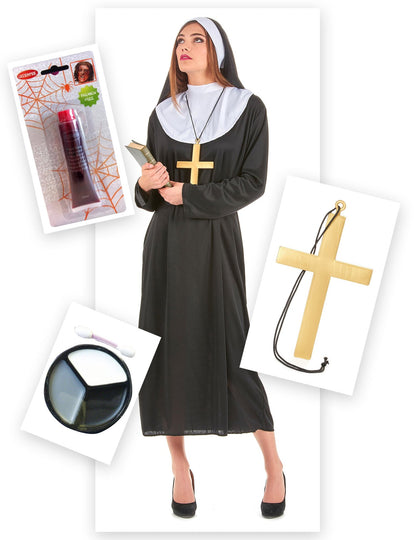 Böses Nonnenkostüm für Damen