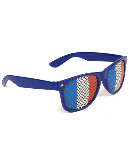 Set für Frankreich-Fans: Brille, Hawaii-Kette und Riesige Hand