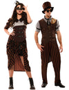 Párový steampunkový kostým pro dospělé, hnědý