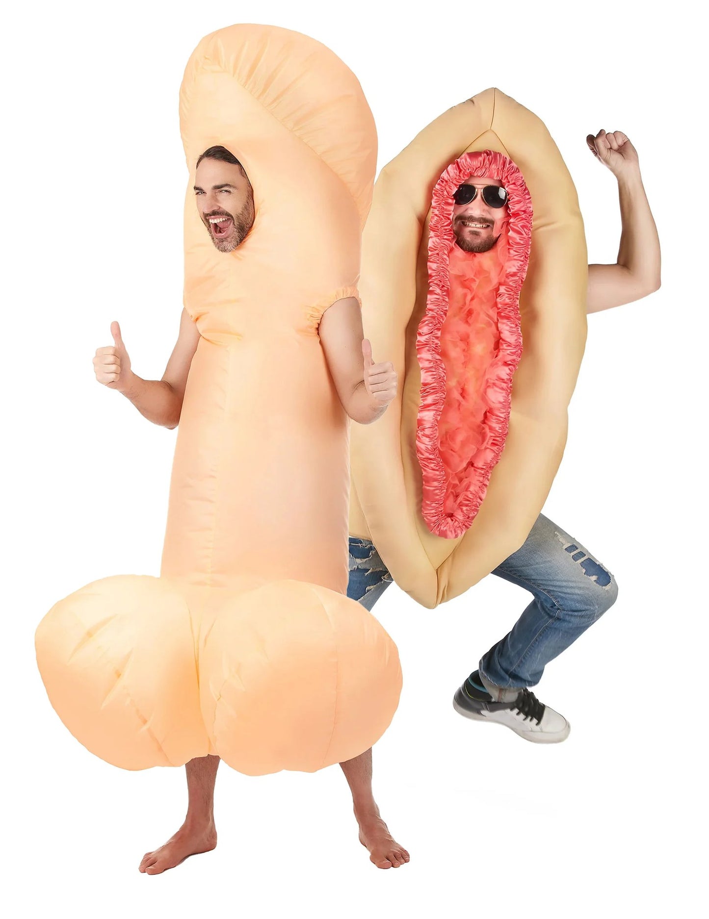 Nafukovací párový kostým penis a vagína pro dospělé