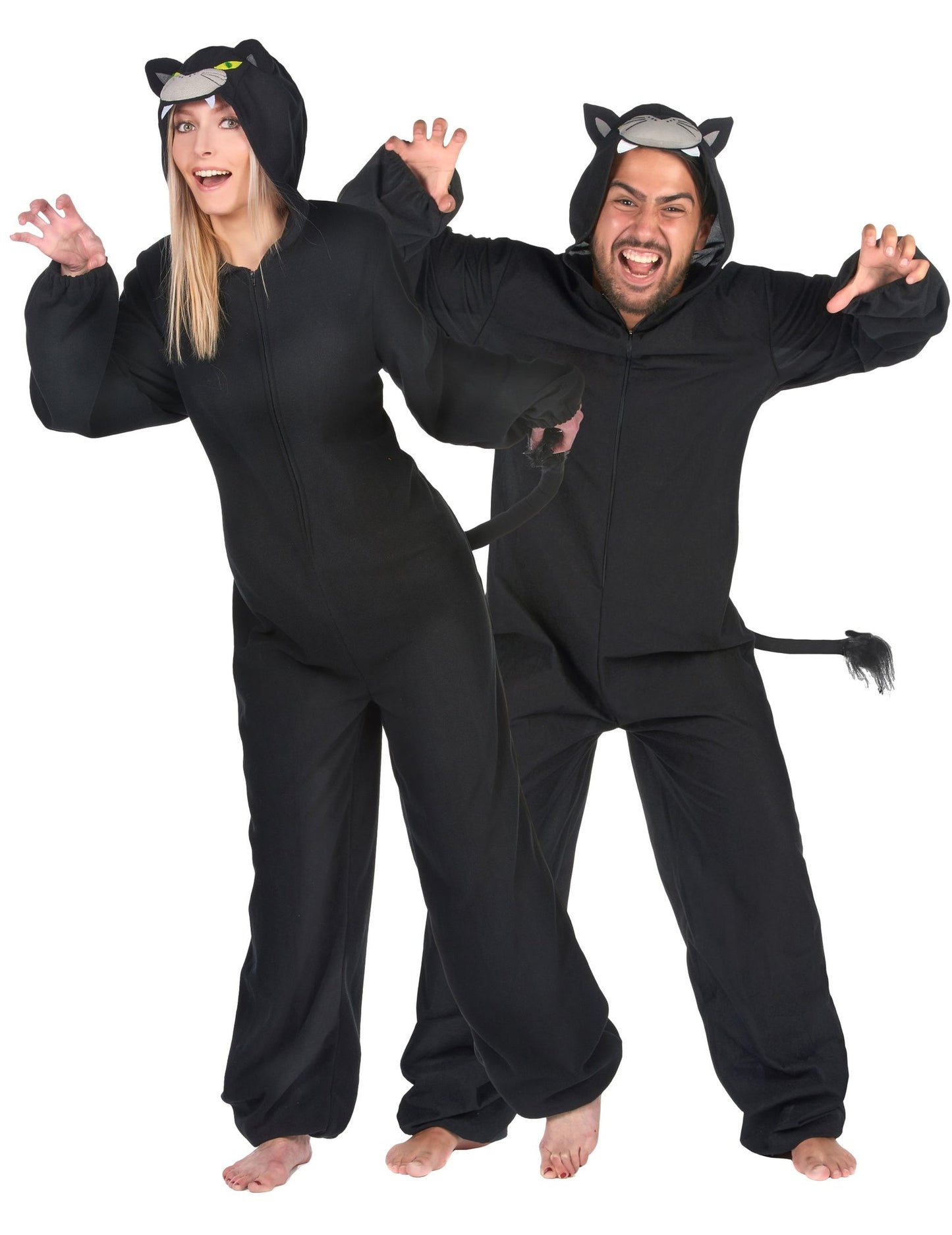 Déguisement de couple panthère noire adultes