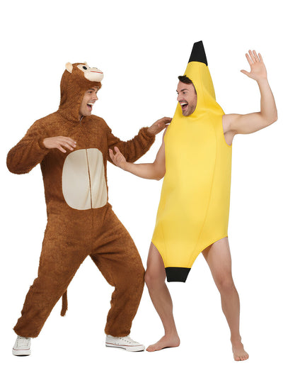 Paarkostüm Affe und Banane für Erwachsene