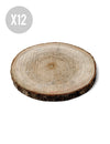 12 přírodních dřevěných špalků 13 až 17 cm