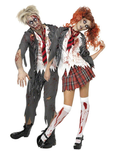 Párové kostýmy zombie školáků na Halloween