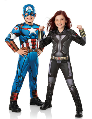 Dětský kostým pro pár Kapitána Ameriky™ a Černé vdovy™