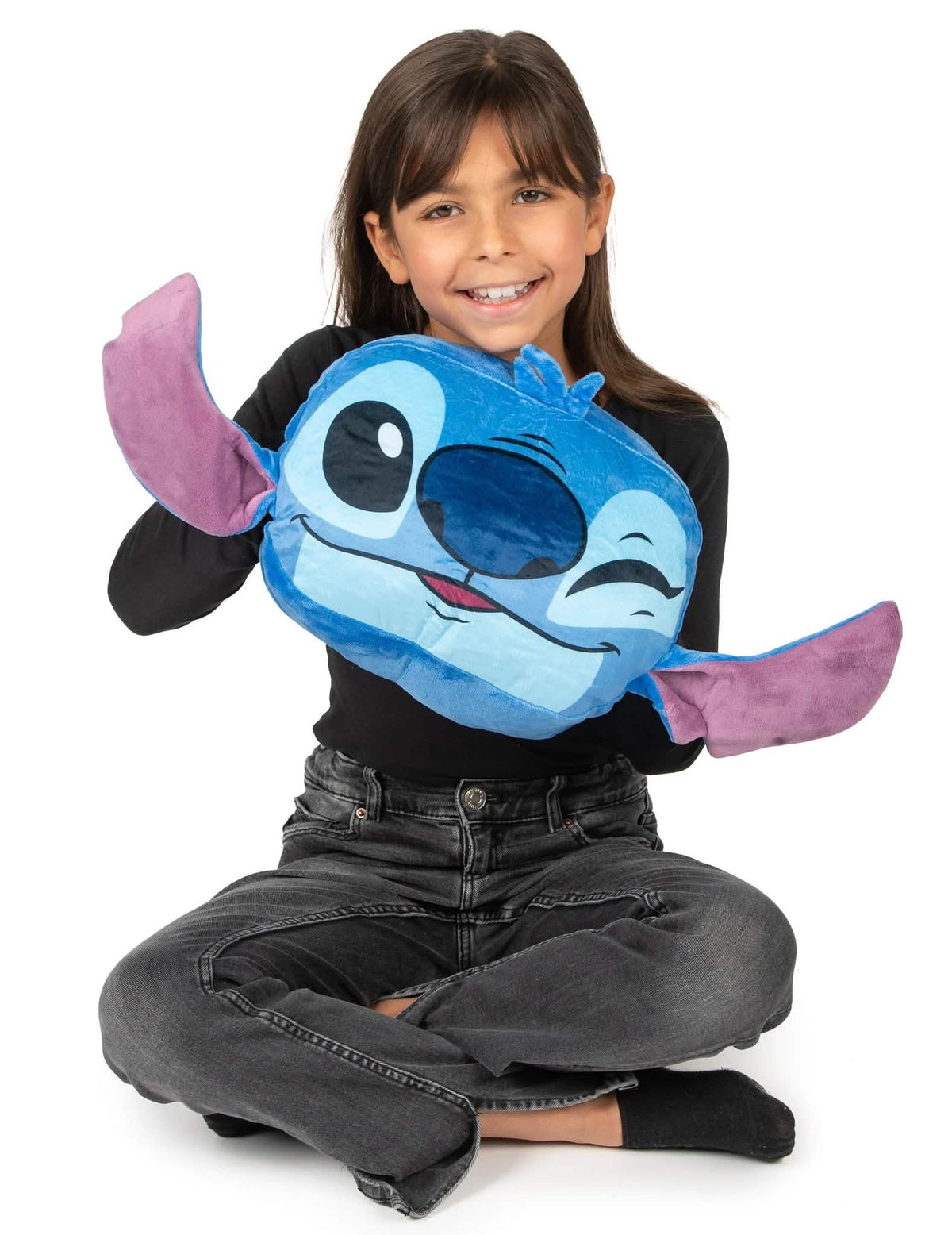 Kostkovaná fleecová sada s polštářkem Stitch™