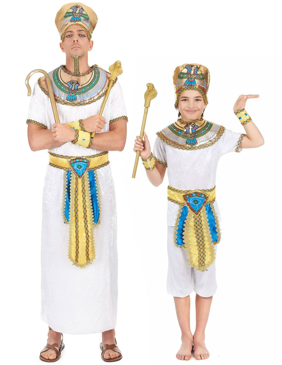 Párový egyptský kostým pro otce a syna
