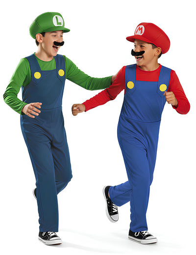 Mario™- und Luigi™-Kinderkostüm für Paare