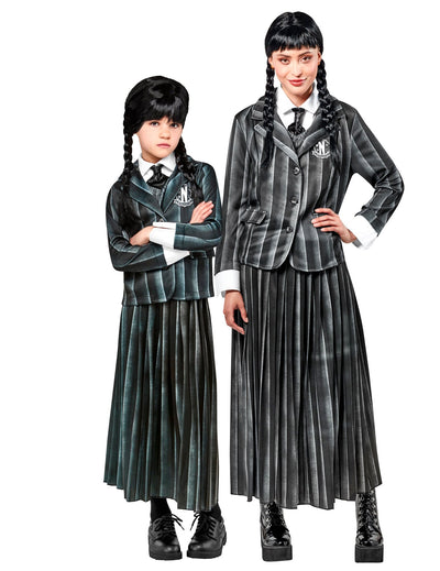 Partnerkostüm Schuluniform Wednesday Addams™ Kind Erwachsene