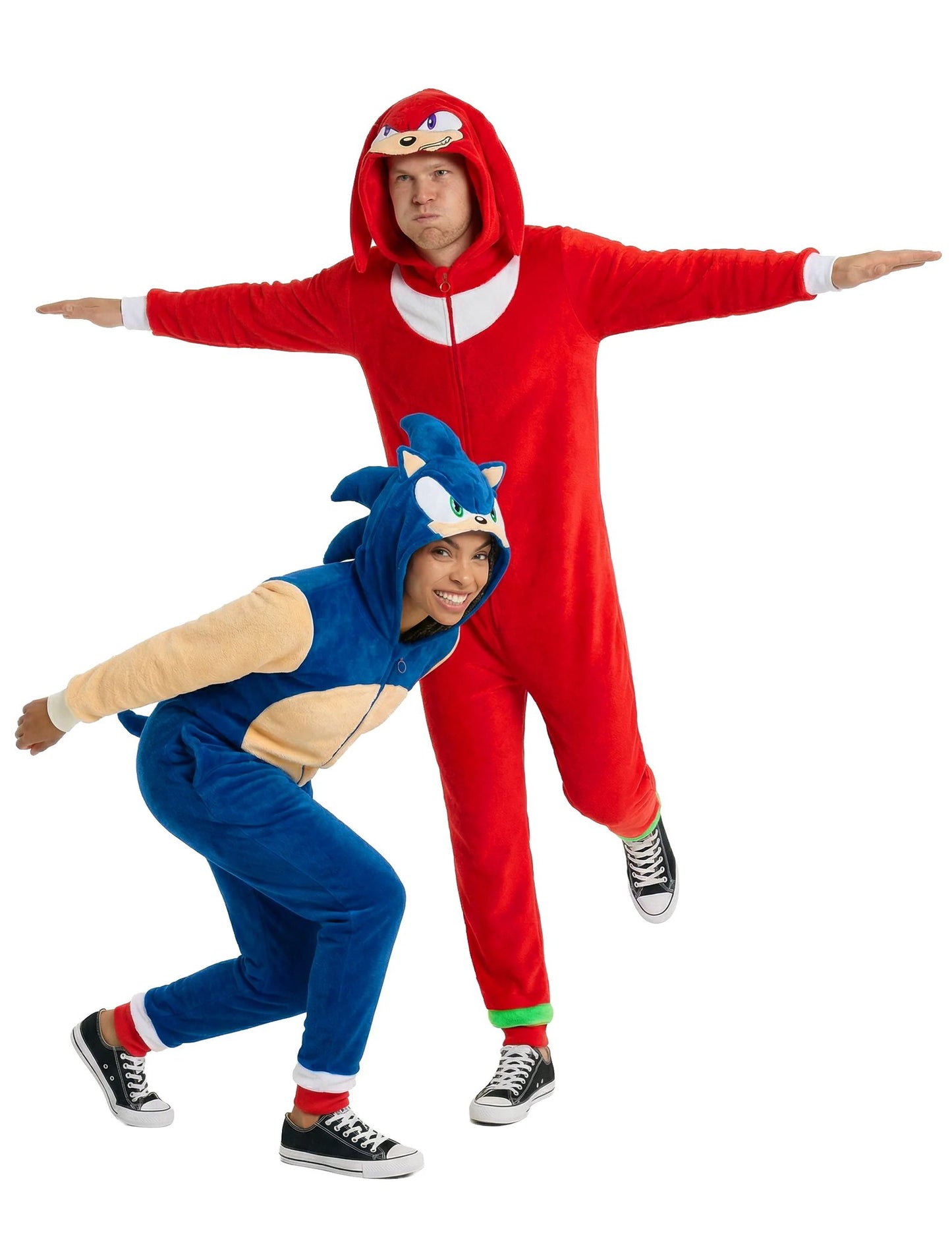 Déguisement de couple combinaison Sonic et Knuckles™ Adulte