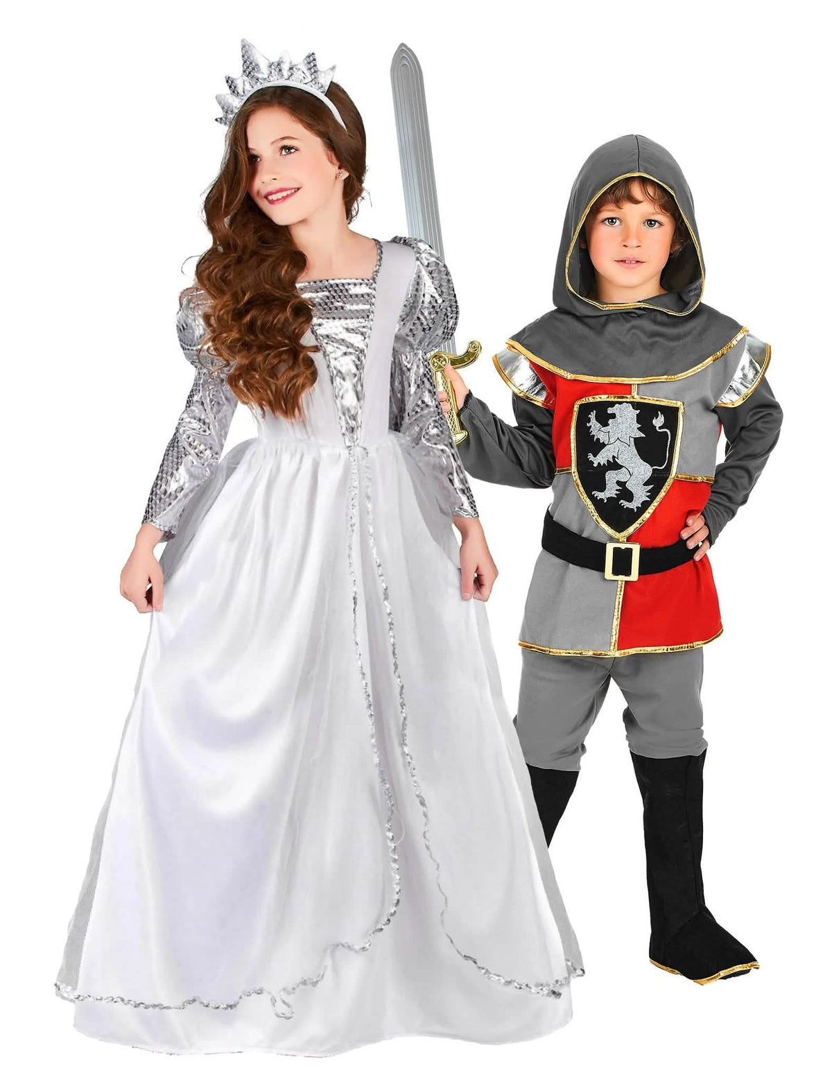 Dvojkostým rytíř a princezna s dětským voánkem