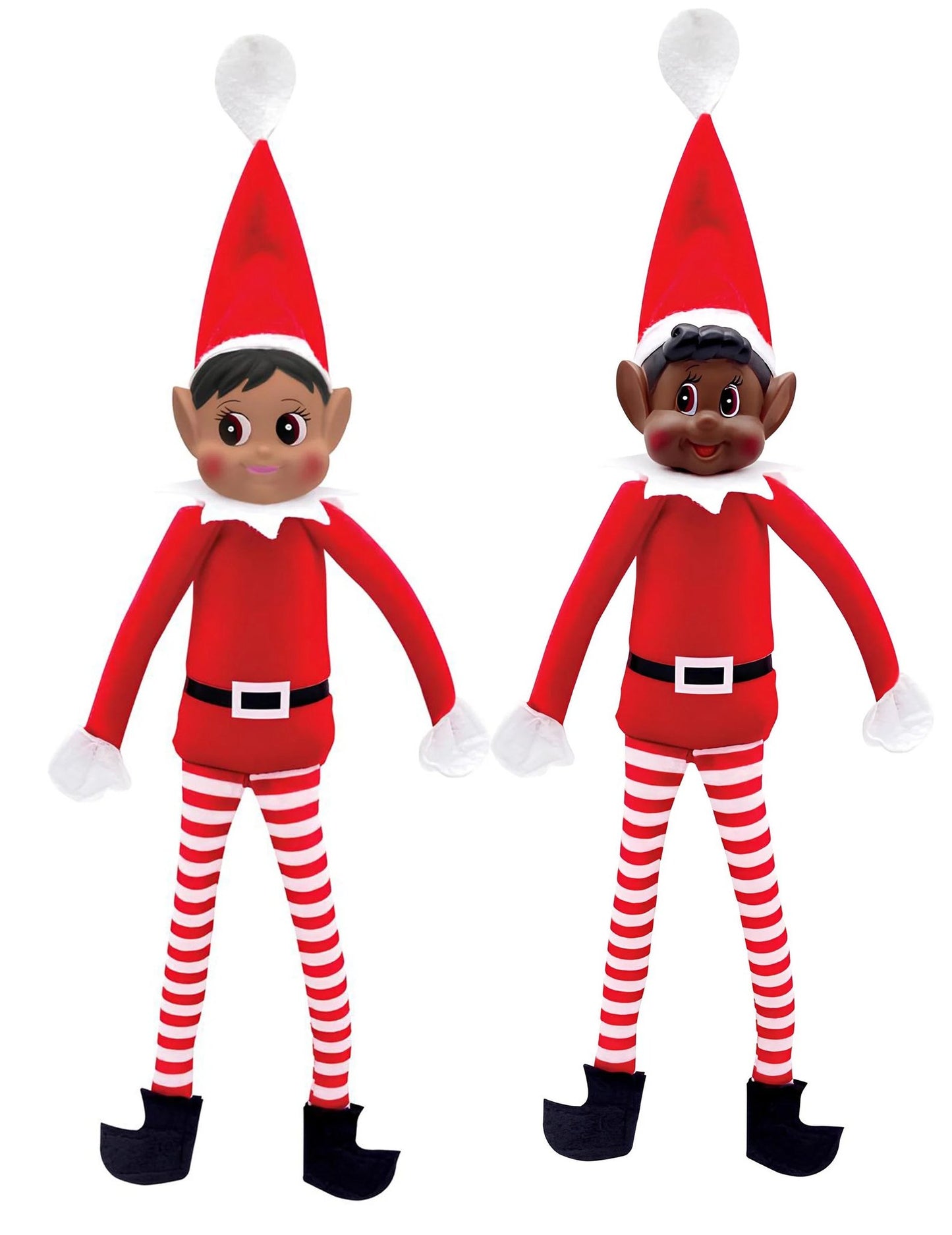 Weihnachts-Elf-Duo Schalk und Frechdachs mit Glitzer