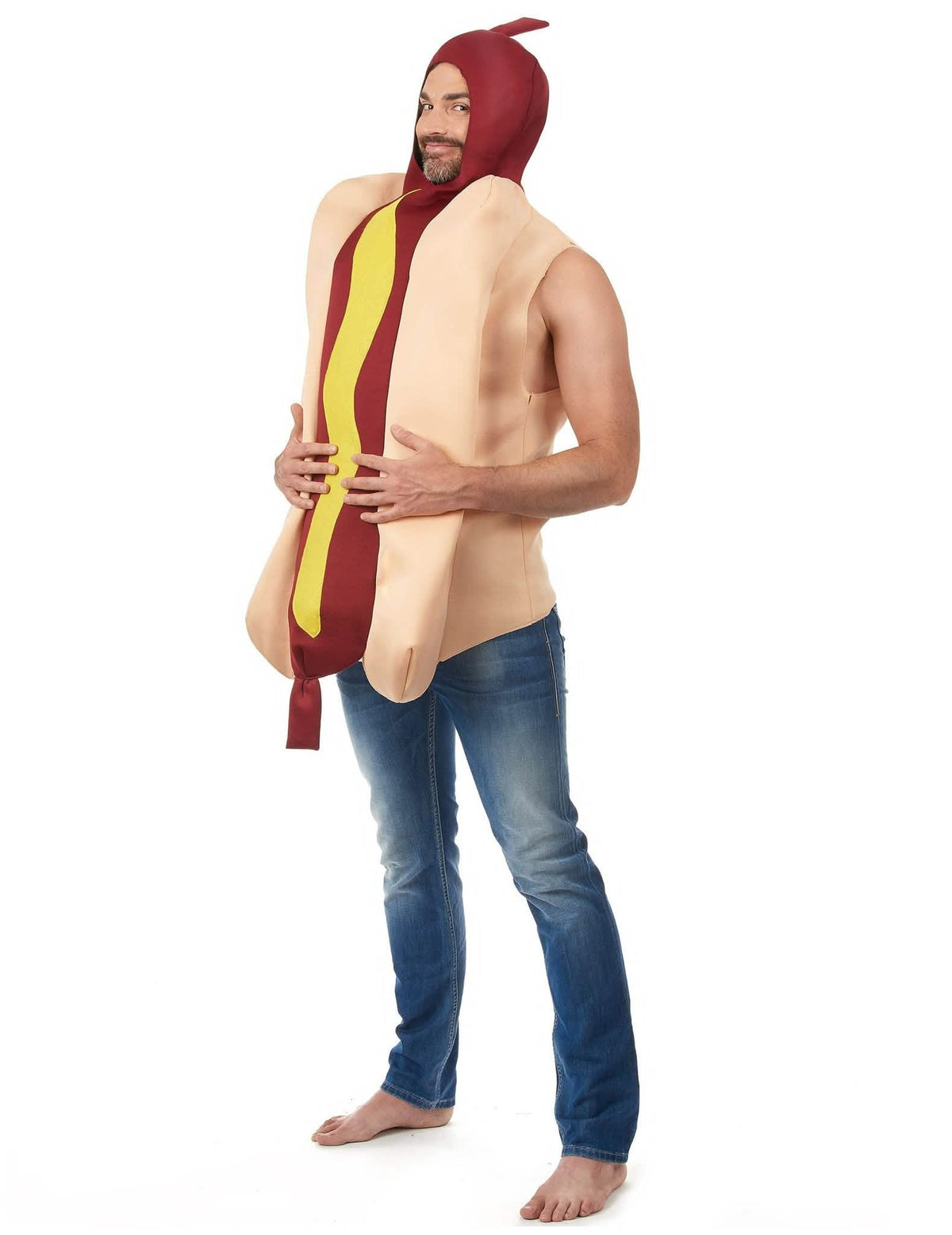 Dvojkostým hot dog a kečup pro dospělé