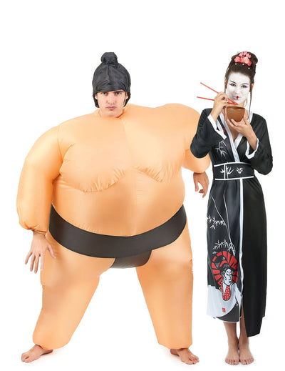 Párový kostým sumo a gejša