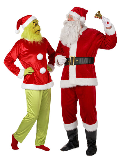 Kostým pro dospělý pár Grinch a Santa Claus