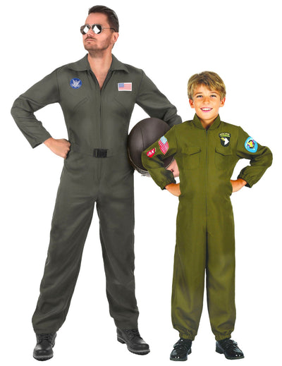 Kostüm für ein Piloten-Paar, Vater und Sohn